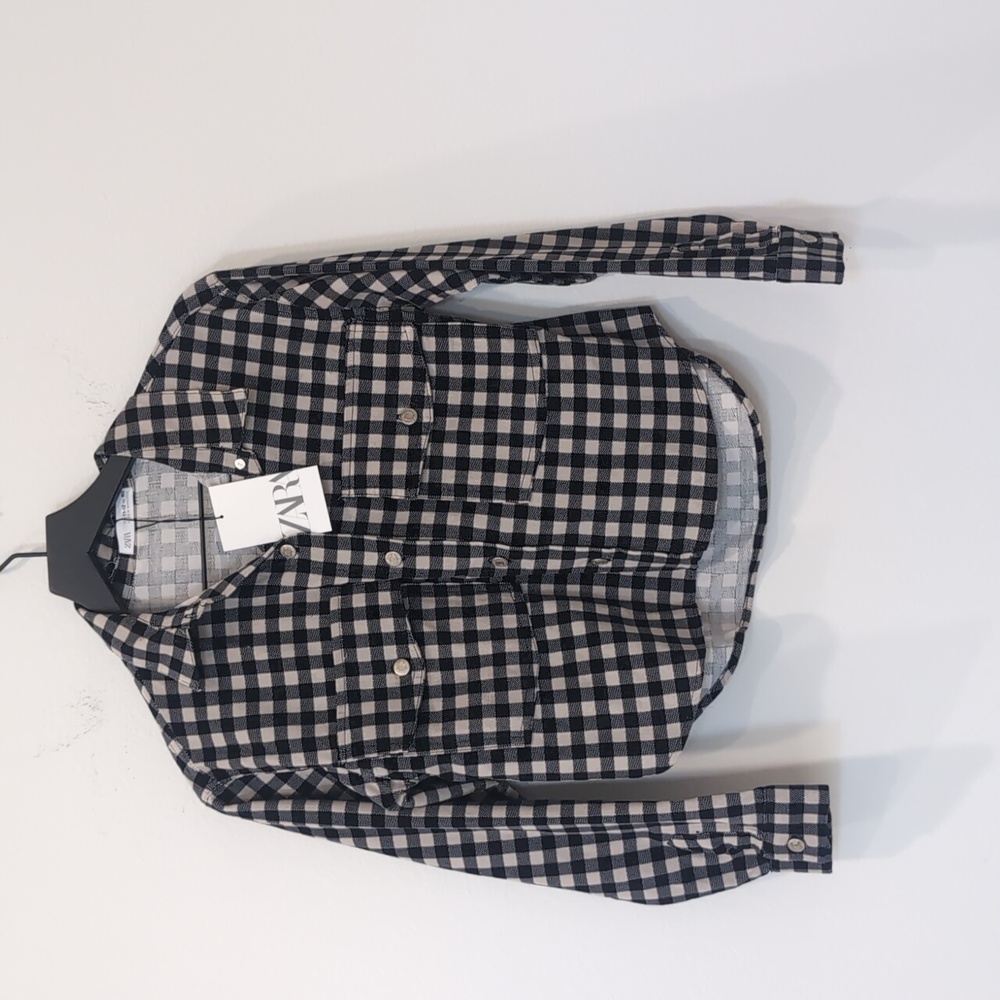 Zara Gingham Button Up